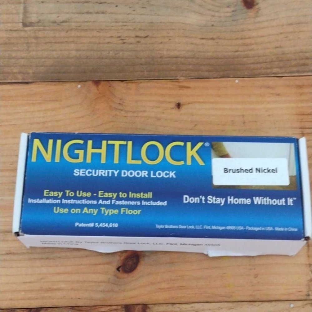 Nightlock Security Door Lock in Brushed Nickel NEW